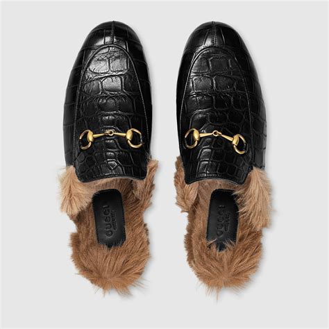 slipper gucci damen|gucci crocodile slippers.